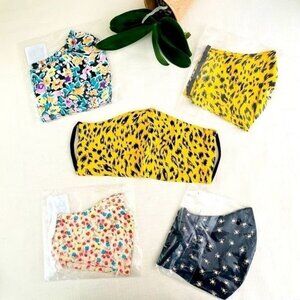 Set of Eight Cloth Face Masks Various Designs from AFRM Use for Crafts or Sewing
